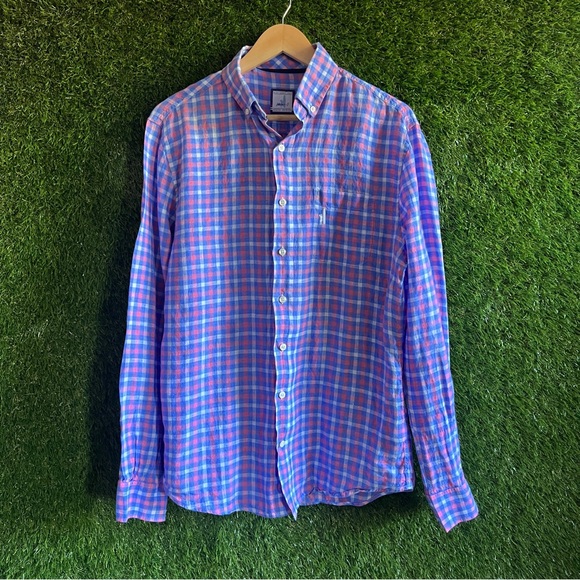 johnnie-O Other - Johnnie-O Linen Check Button Down Shirt